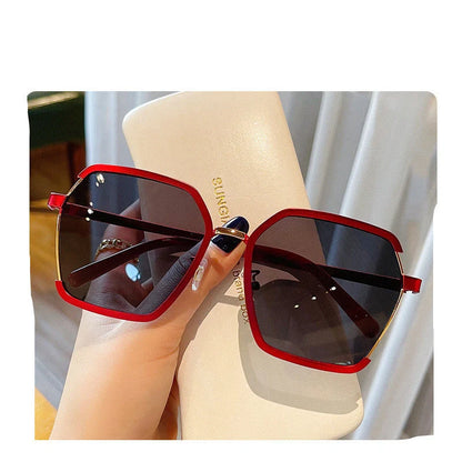 Vintage half-frame sunglasses with UV400 protection in various colours