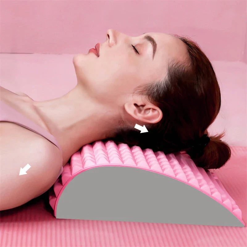 Premium lumbar spine massager for back, neck, and sciatica pain relief made with high-quality EVA foam