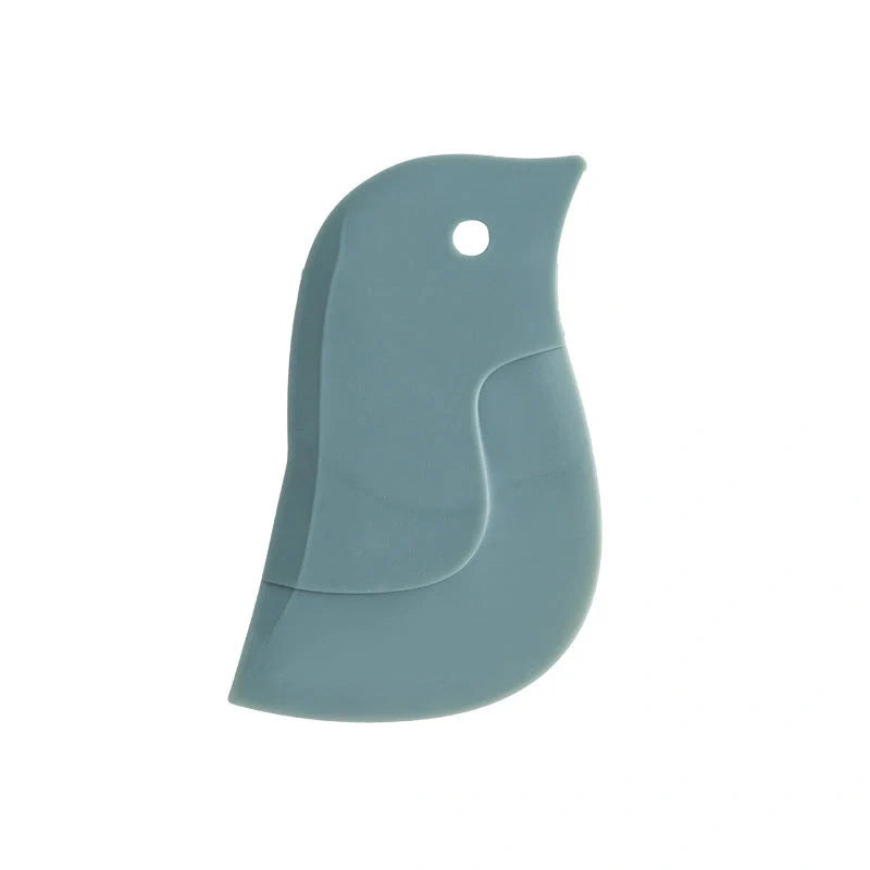 Penguin-shaped soft blade kitchen scraper for efficient cleaning