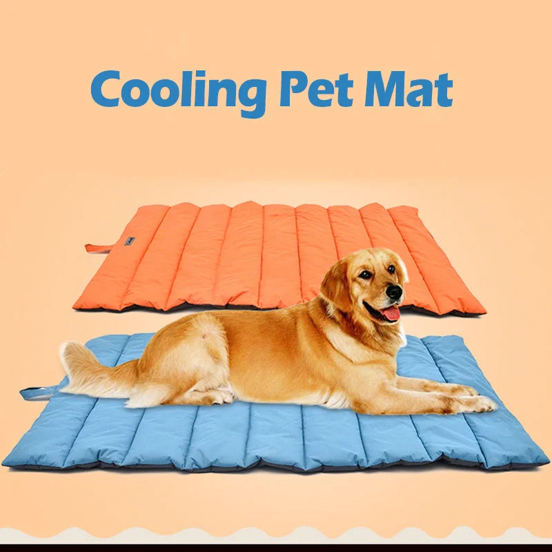 Waterproof and bite-resistant pet mat with portable handle in various colors