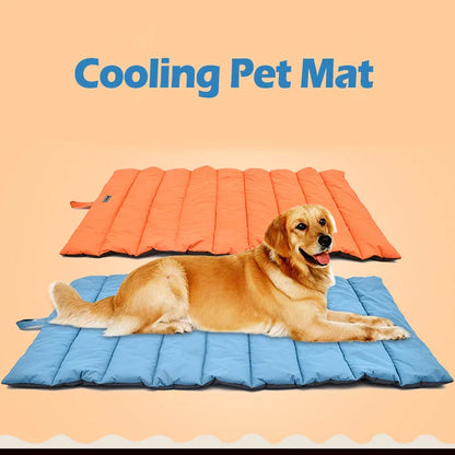 Waterproof and bite-resistant pet mat with portable handle in various colors