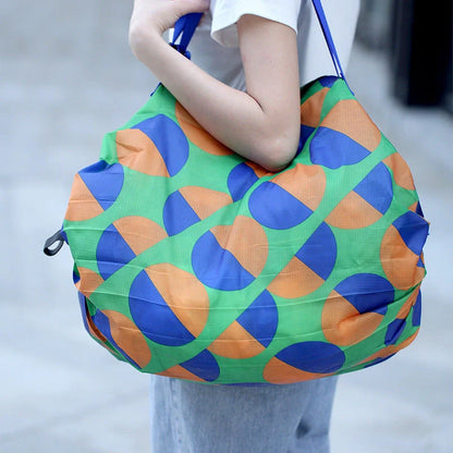 Large capacity foldable nylon shopping bag in various colors