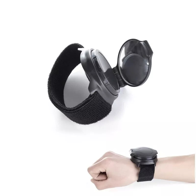 Wrist riding rear view mirror with 360° rotation and anti-slip mat for cyclists