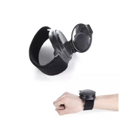 Wrist riding rear view mirror with 360° rotation and anti-slip mat for cyclists
