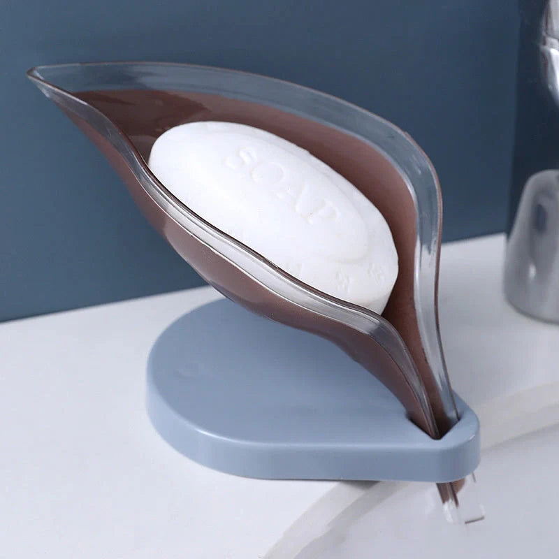 ABS suction cup soap holder and sponge drain box in various colours for kitchen organisation