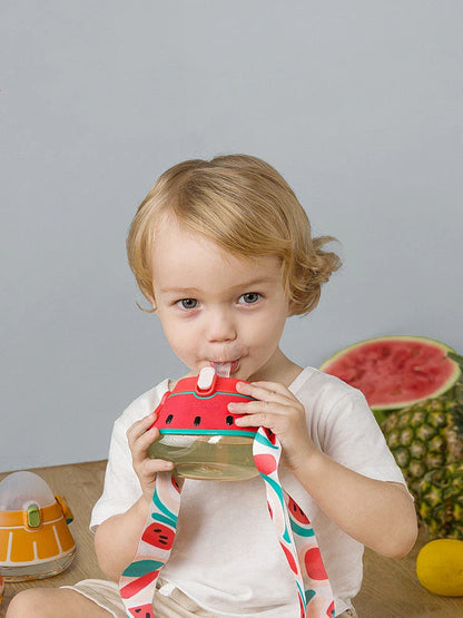 A colourful, spill-proof children's drinking cup with a silicone straw, designed for easy and mess-free hydration on the go.