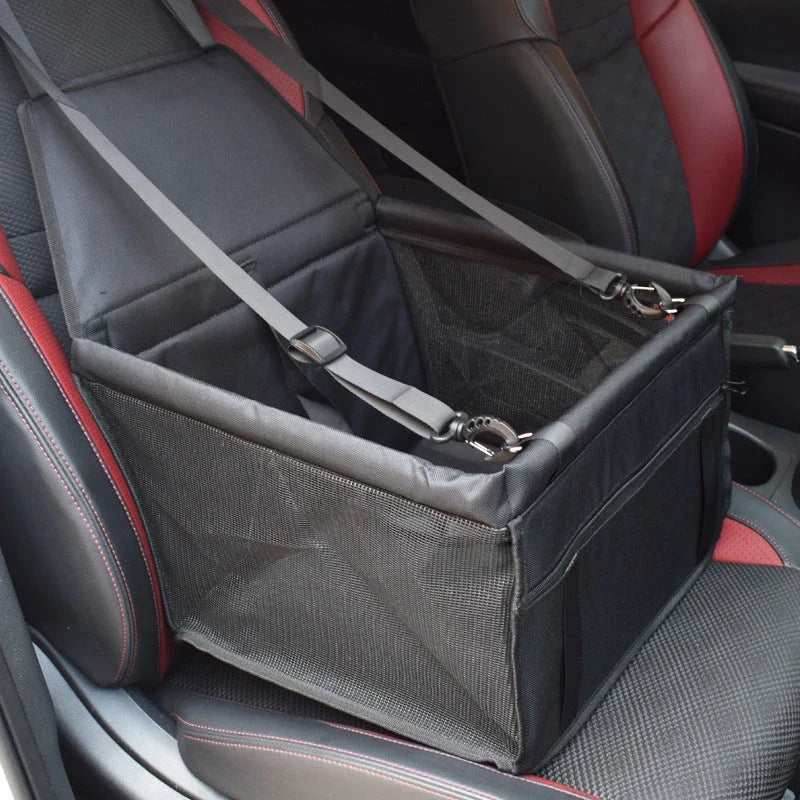 Robust pet car seat cover with double-layer protection, made of high-quality polyester and Oxford cloth for durability and comfort