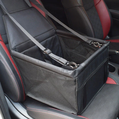 Robust pet car seat cover with double-layer protection, made of high-quality polyester and Oxford cloth for durability and comfort