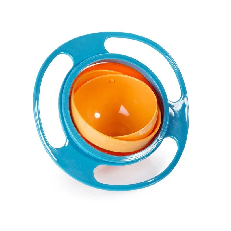 Rotating 360-degree spill-proof tableware bowl in vibrant colours