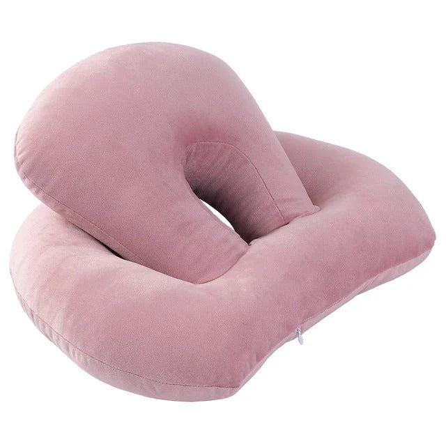 Plush U-Shaped Neck Pillow with Adjustable Support for Neck and Shoulder Comfort