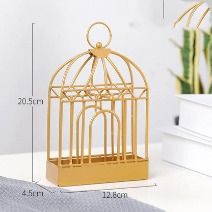 Nordic style iron mosquito coil holder in birdcage design for indoor use