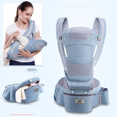 Premium ergonomic baby carrier with versatile 3-in-1 design, suitable for infants and toddlers up to 4 years old
