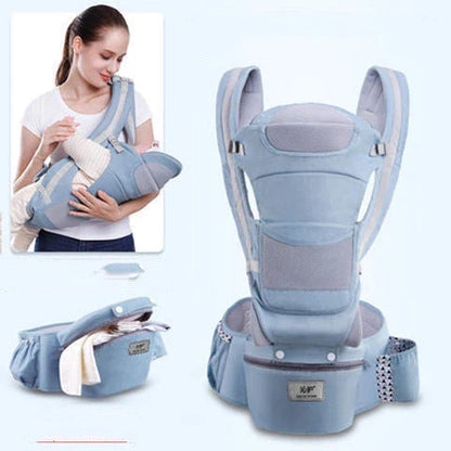 Premium ergonomic baby carrier with versatile 3-in-1 design, suitable for infants and toddlers up to 4 years old