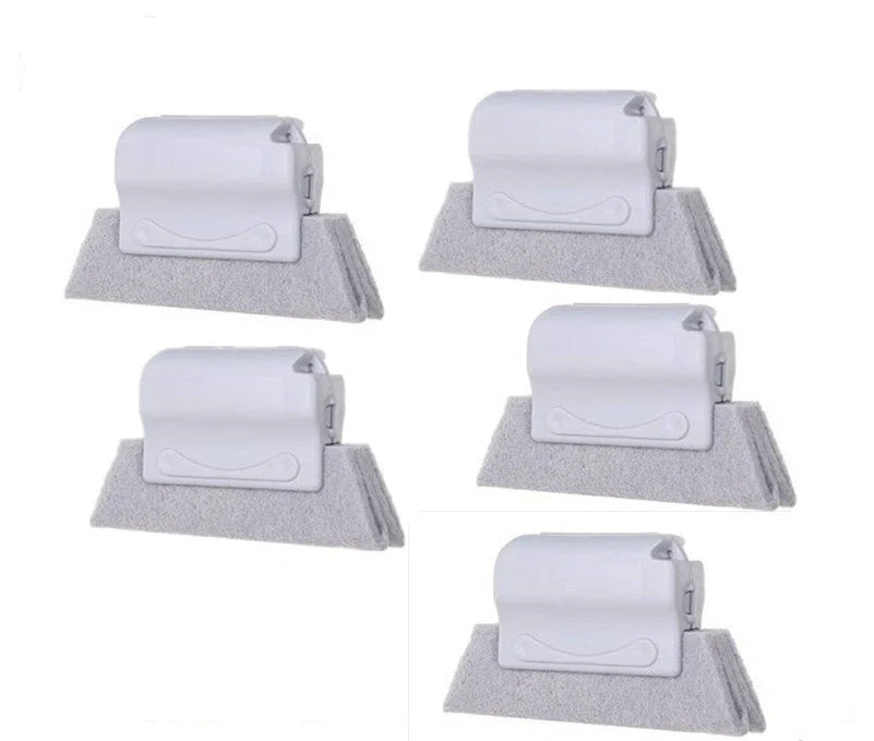Creative Window Groove Cleaning Gap Brush Slot Cleaner in beige, light grey, and blue