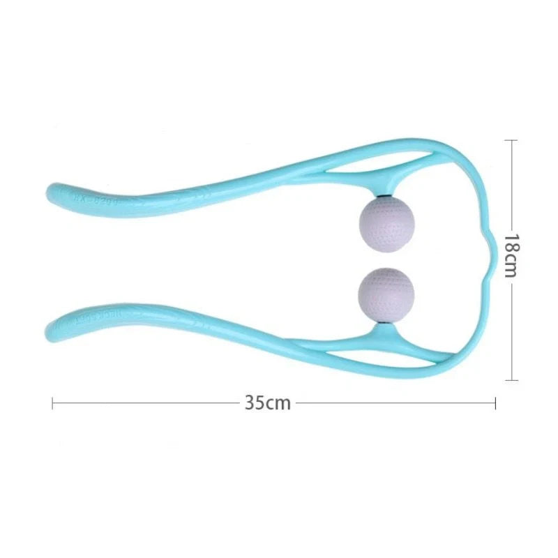Pressure Point Therapy Neck Massager in pink, blue, and green for neck and shoulder relief