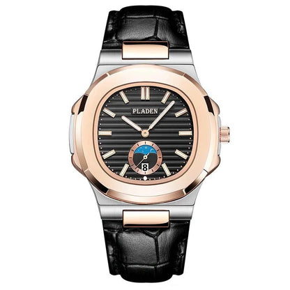 Premium Waterproof Quartz Watch with stainless steel case, mineral glass face, and quartz movement for reliable timekeeping