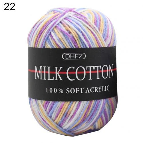Vibrant multi-colour jacquard knitting yarn for creative projects