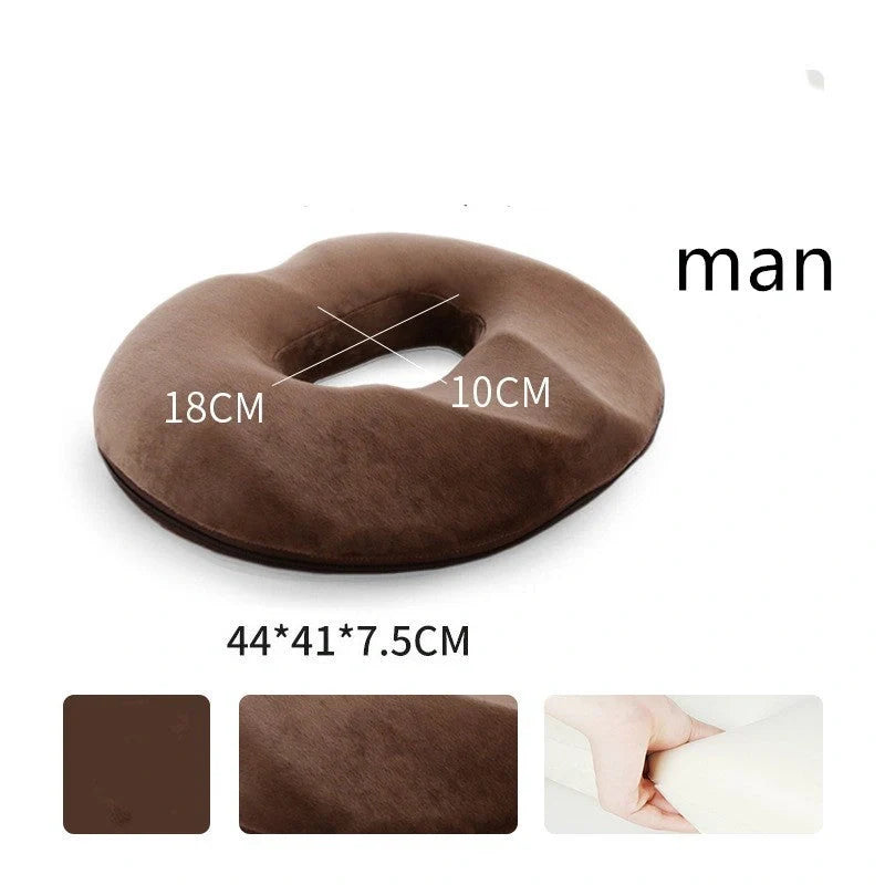 Premium memory foam seat cushion with tailored design for men and women, featuring breathable materials and a removable cover for easy cleaning.