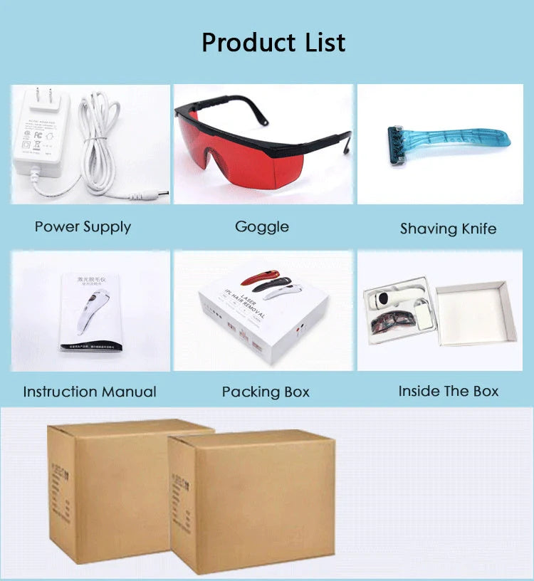 Premium laser hair removal device with adjustable intensity levels for smooth, hair-free skin