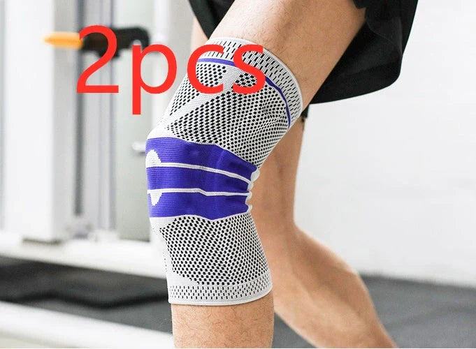 Protective Sports Knee Sleeves for Running and Fitness made of durable nylon material with adjustable strap for customized fit