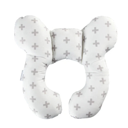 U-shaped baby head support pillow in pure cotton for car safety seats