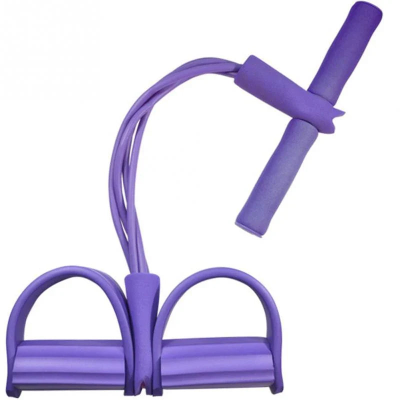 Premium resistance bands set with natural latex and EVA foam for full-body workouts