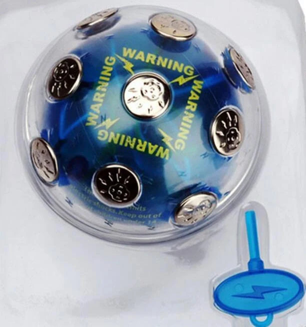 Mini Electric Shocking Ball in blue - safe prank toy for teenagers