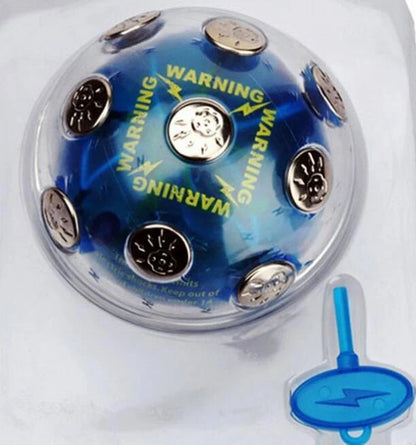 Mini Electric Shocking Ball in blue - safe prank toy for teenagers