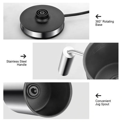 Electric Milk Frother for Coffee with Stainless-Steel Body and 3 Functions