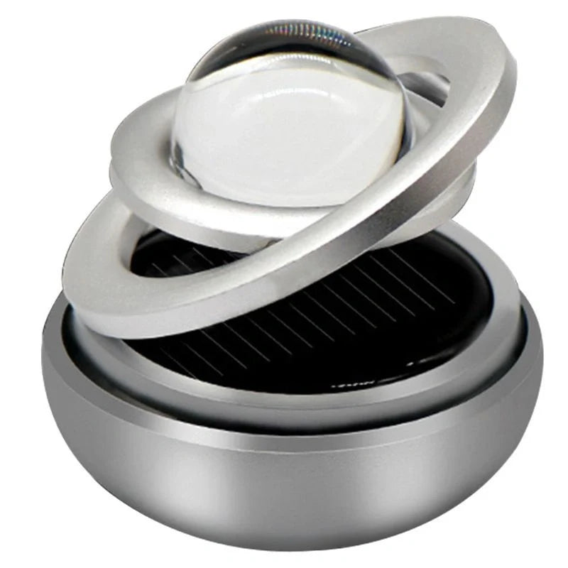 Solar Interstellar Double-ring Rotating Car Aromatherapy Diffuser in various colours