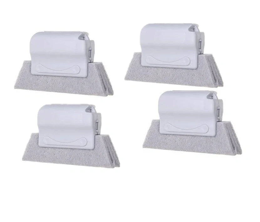 Creative Window Groove Cleaning Gap Brush Slot Cleaner in beige, light grey, and blue