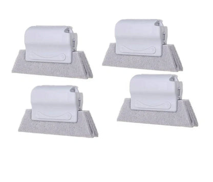 Creative Window Groove Cleaning Gap Brush Slot Cleaner in beige, light grey, and blue