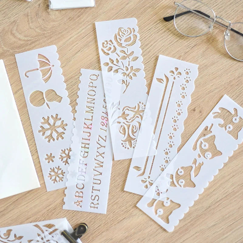 Multifunctional hollow painting template for creative art projects