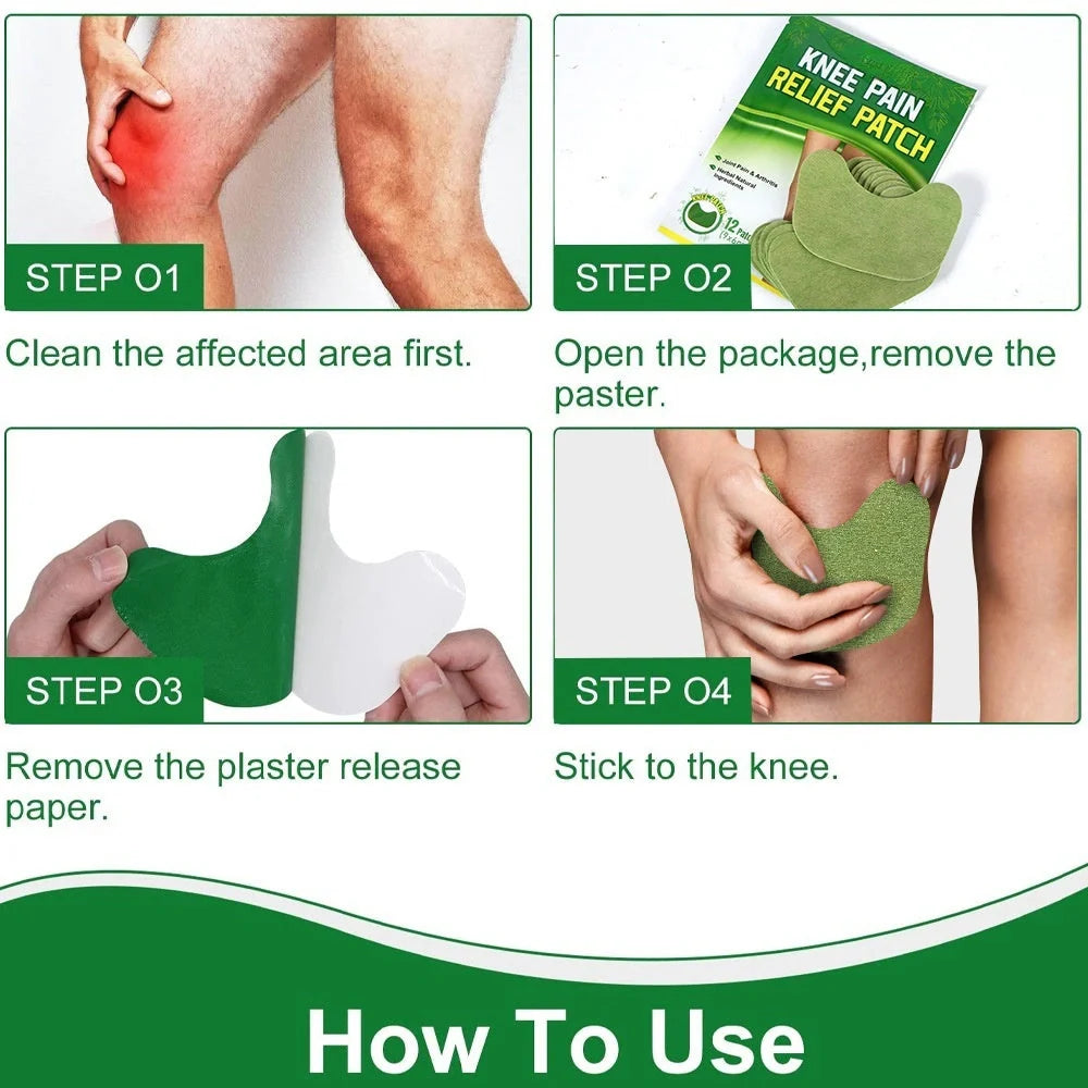 Argy Wormwood Knee Plaster pack with self-heating analgesic for joint care