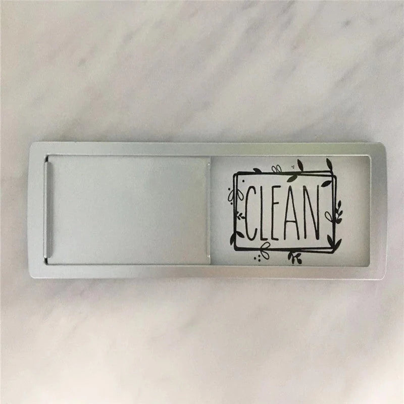 Dishwasher magnet clean dirty sign with adhesive metal plate, waterproof and tear-proof