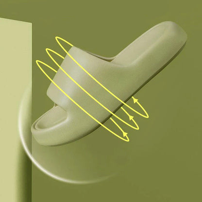 Comfortable EVA foam slip-on slippers in various colors, featuring non-slip soles and a breathable design for indoor and bathroom use.