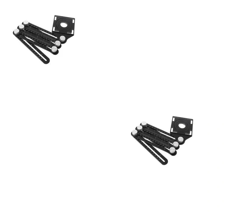 Aluminum alloy six-folding multi-angle measuring ruler for precise tile and lumber layouts