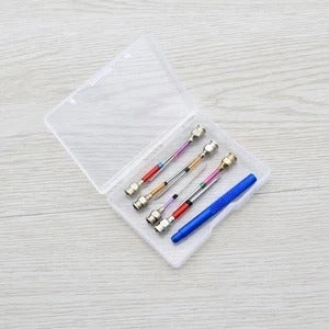 Electroplated alloy poke needle embroidery set for detailed crafting