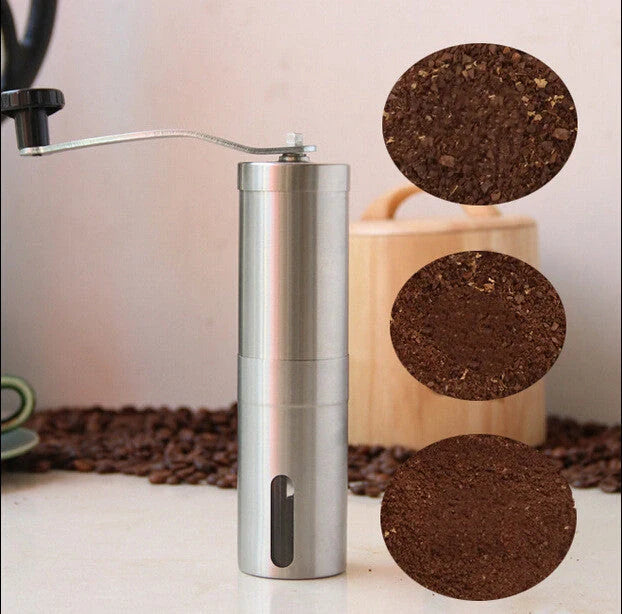 Stainless Steel 304 Hand Coffee Machine with ergonomic anti-slide design