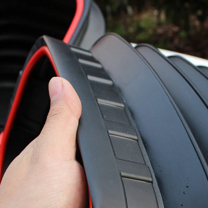 Vehicle-Mounted Retractable Fishing and Car Washing Bucket in black and red