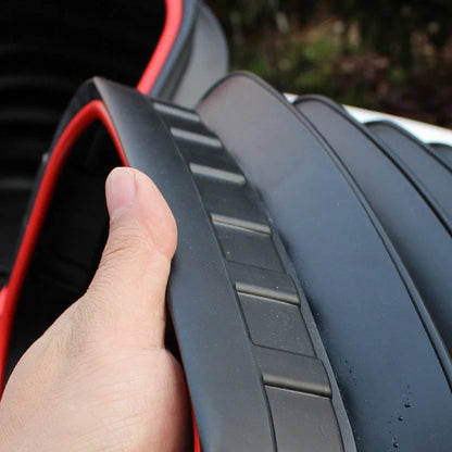 Vehicle-Mounted Retractable Fishing and Car Washing Bucket in black and red