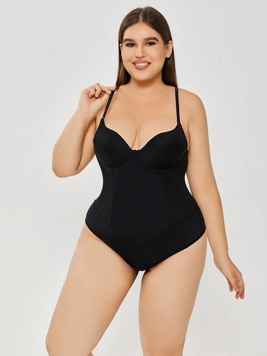 A fashionable women's jumpsuit in black and apricot colors, designed with a sleek and sophisticated silhouette for elegant occasions.