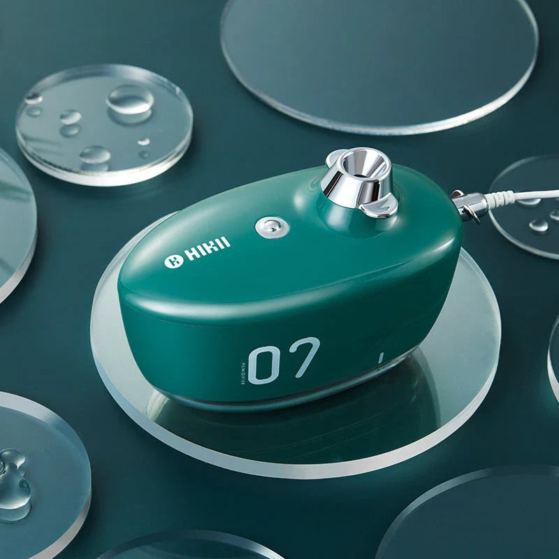 Compact USB-powered air humidifier with night light function for desks and bedrooms
