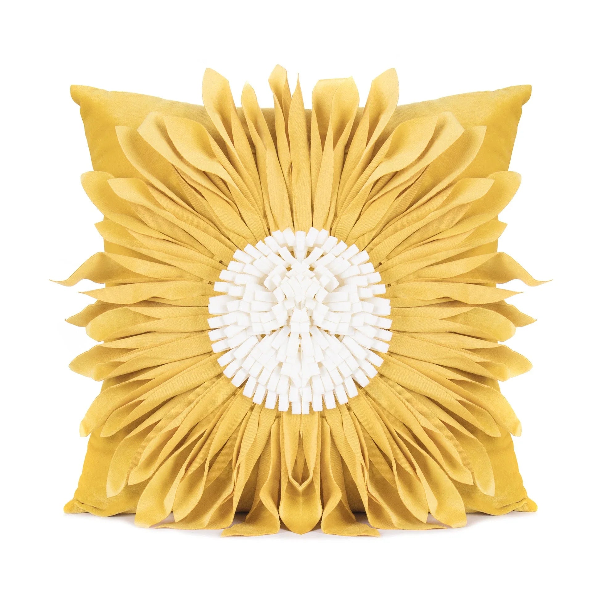 Decorative throw pillows in various colours featuring 3D chrysanthemum embroidery on a velvet surface