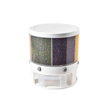 Versatile Food Storage Tank with Rotating Divider - keep grains, rice, and other pantry items fresh and neatly organised in your kitchen
