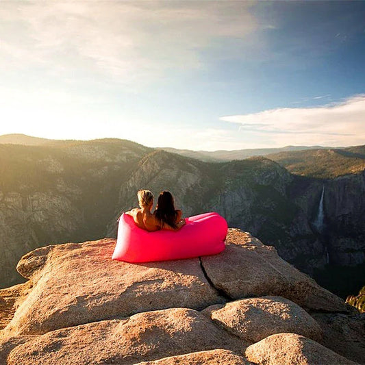 Premium inflatable air sofa in various colours, perfect for outdoor relaxation and leisure