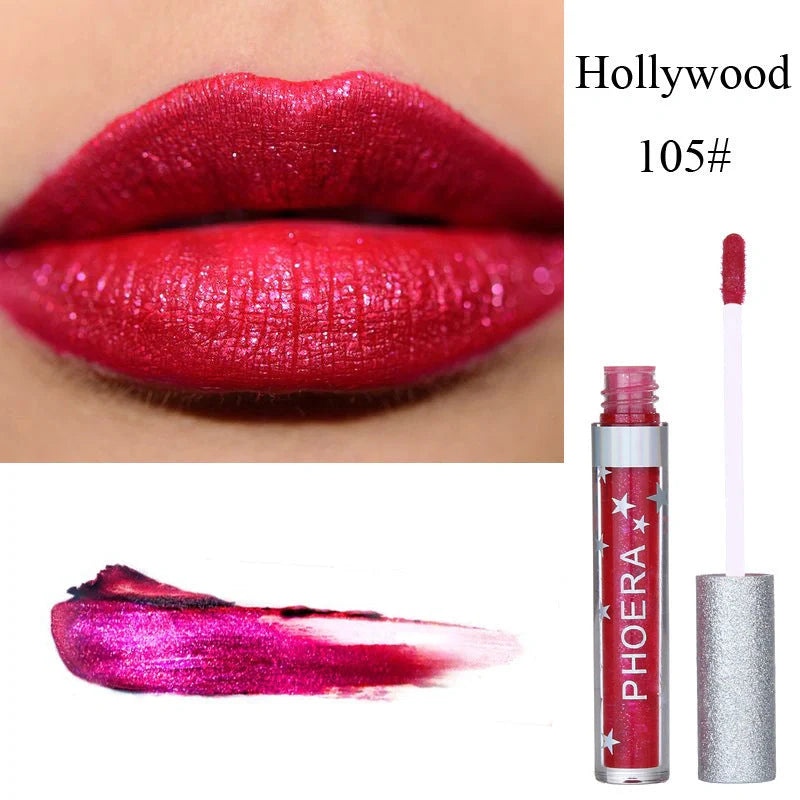 Moisturising candy-coloured lip gloss with glitter for a dazzling lip look