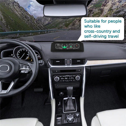 GPS GO 2 Car HUD with Satellite-powered Speed, Tilt, and Navigation Displays