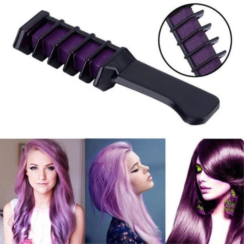 Temporary mini disposable hair colour crayons with brush for vibrant, temporary hair styling