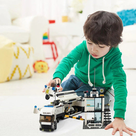 Premium Police Station Building Blocks - Engaging Educational Toy for UK Children